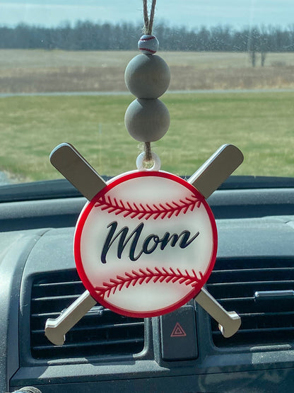Baseball Car Charm